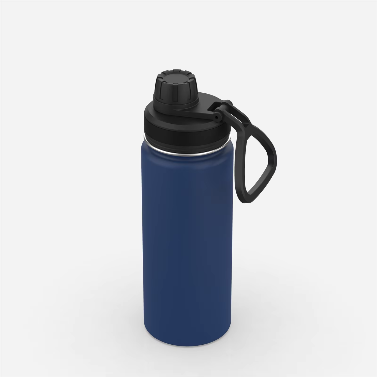 Cascade 32 oz Navy Slim-Mouth Insulated Bottle with Carry Handle