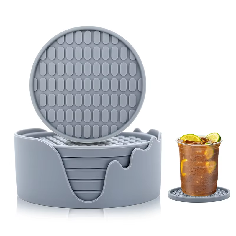 Cascade Round Silicone Coasters