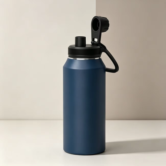 32 oz Multicolor Wide-Mouth Insulated Bottle with Carry Handle