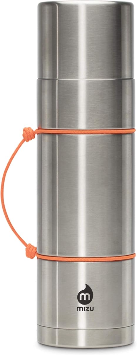 Matte Black Insulated Vacuum Bottle with Cup Cap 34oz product photo