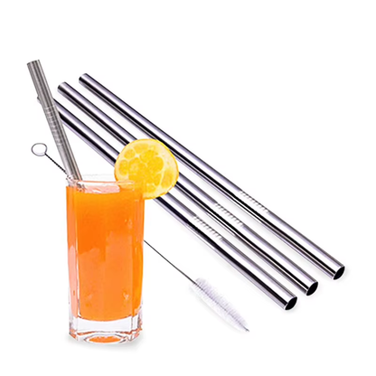Cascade Straight Stainless Steel Drinking Straws