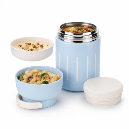 Noon Printed Handled Insulated Food Jar