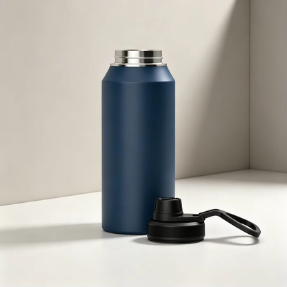 Cascade 32 oz Multicolor Wide-Mouth Insulated Bottle with Carry Handle