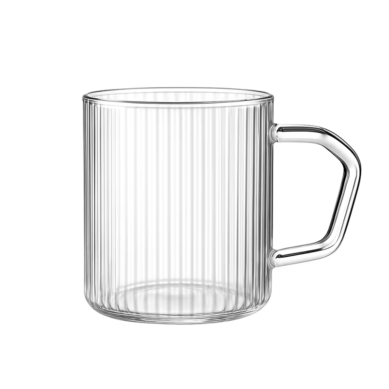 Ember 200 ml Vertical-Ribbed Double-Wall Glass Mug