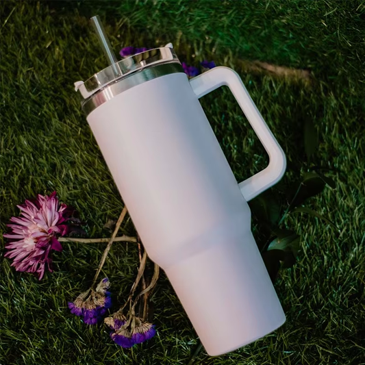 40 oz Glitter Ombre Handled Straw Tumbler