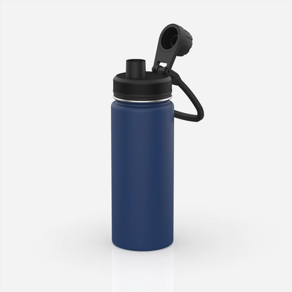 Cascade 32 oz Navy Slim-Mouth Insulated Bottle with Carry Handle
