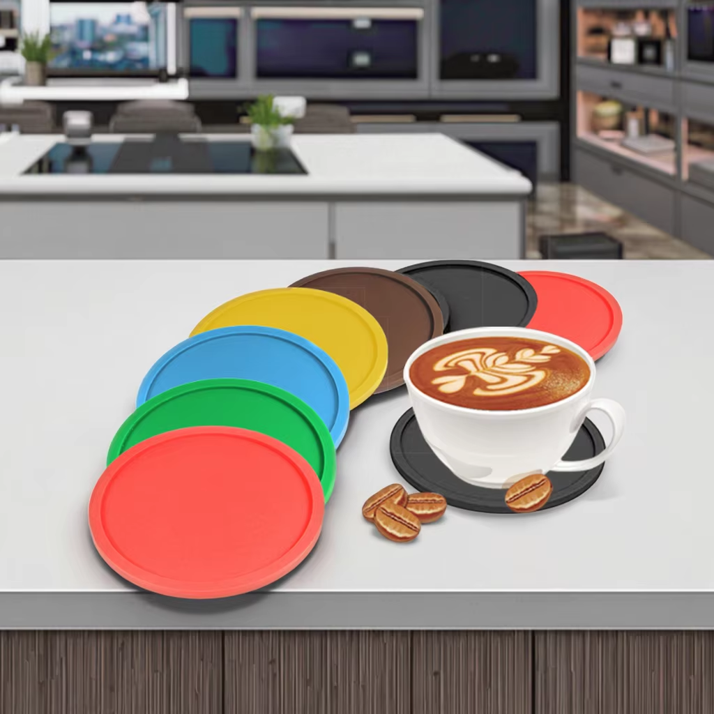 Cascade Colorful Honeycomb-Style Silicone Coasters