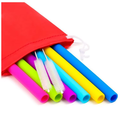 Cascade Silicone Drinking Straws