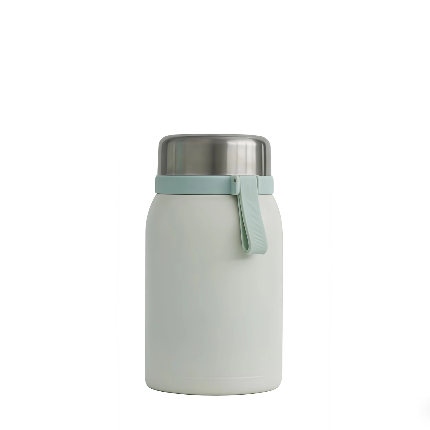 Noon Beige-and-Mint Insulated Food Jar with Handle