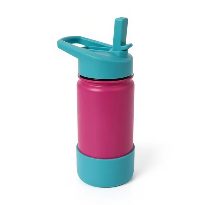 Sprout Rose-Blue-Green Color-Block Straw Bottle