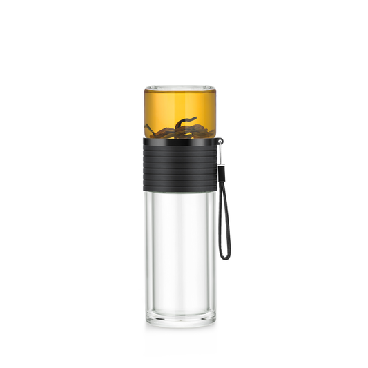Cascade Double-Wall Glass Tea Bottle with Infuser
