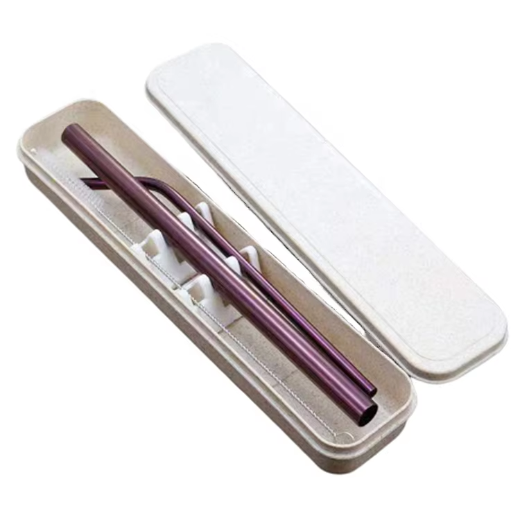 Cascade Stainless Steel Drinking Straws with Cleaning Brush