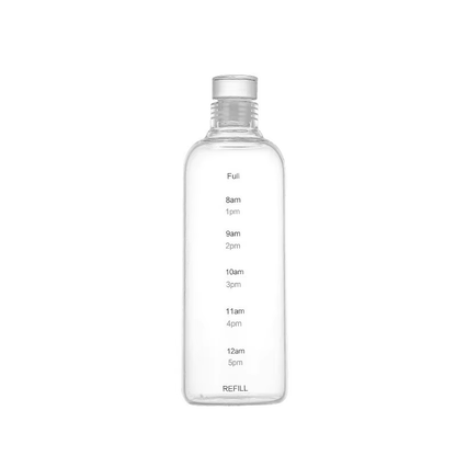 Cascade Time-Marked Hydration Bottle with Button Cap