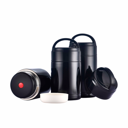Noon 1000 ml Black Insulated Food Jar