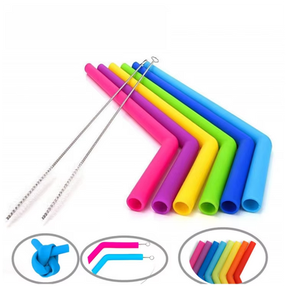 Cascade Silicone Drinking Straws