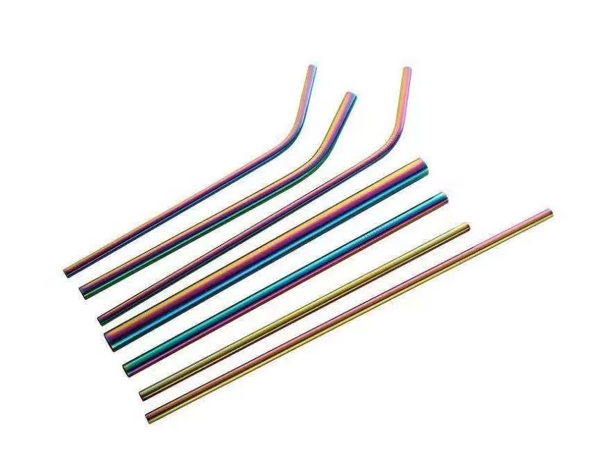 Cascade Stainless Steel Drinking Straws with Cleaning Brush