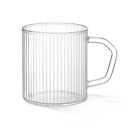 Ember 200 ml Vertical-Ribbed Double-Wall Glass Mug