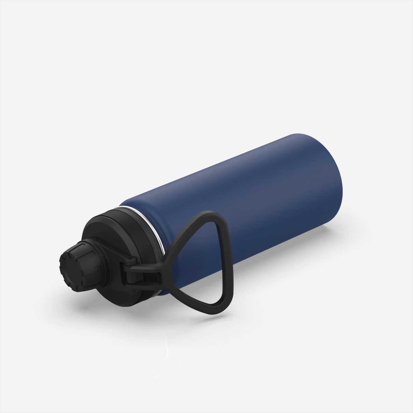 Cascade 32 oz Navy Slim-Mouth Insulated Bottle with Carry Handle