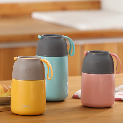 Noon Pastel Insulated Food Jar with Folding Spoon