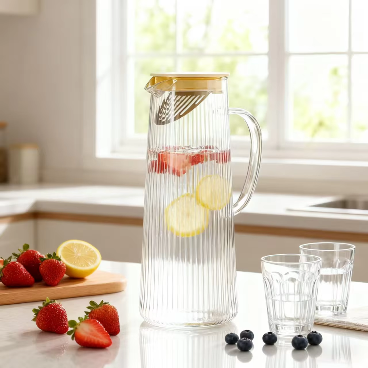 Cascade Clear Glass Water Pitcher