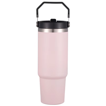 Cascade Handled Foldable-Straw Insulated Tumbler
