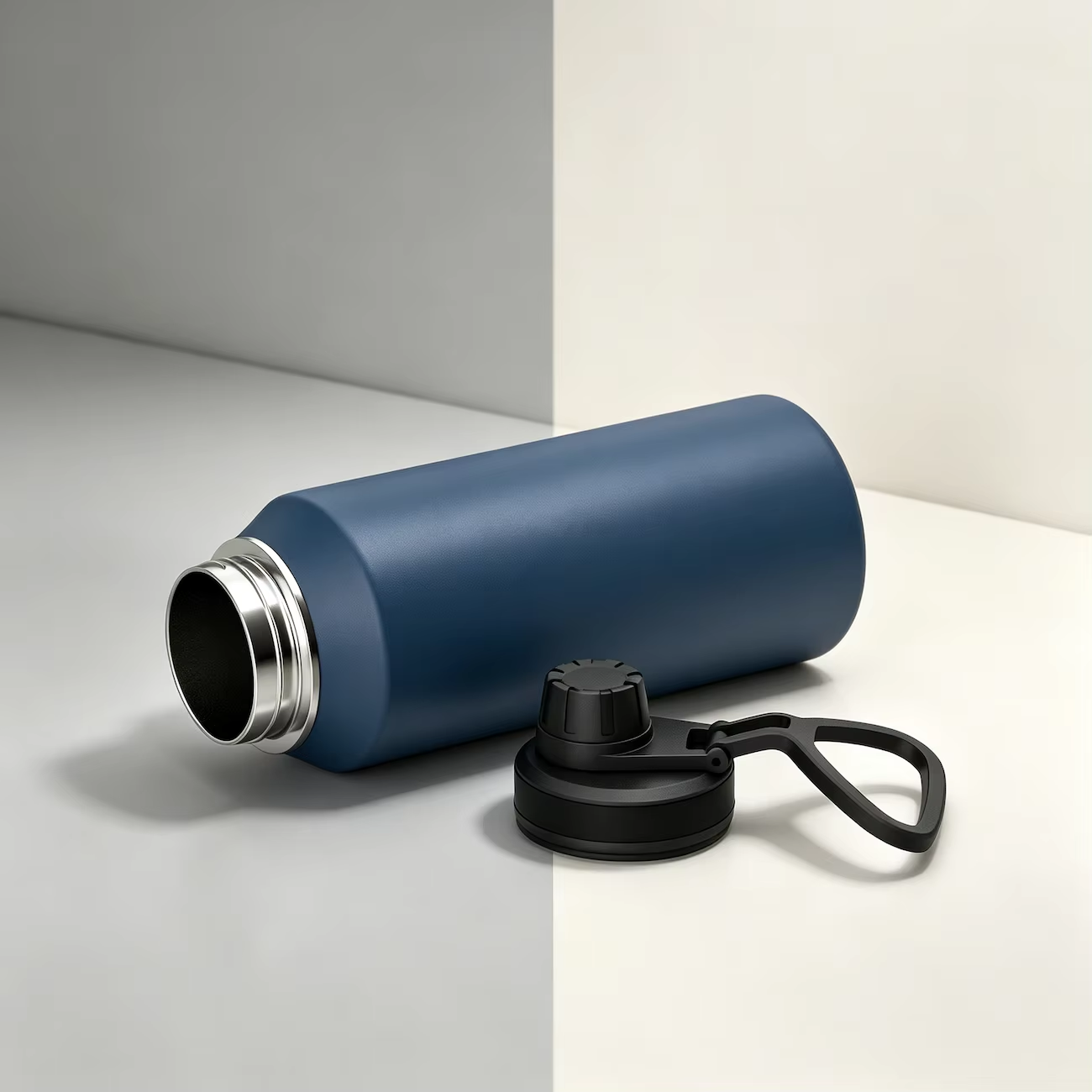 Cascade 32 oz Multicolor Wide-Mouth Insulated Bottle with Carry Handle