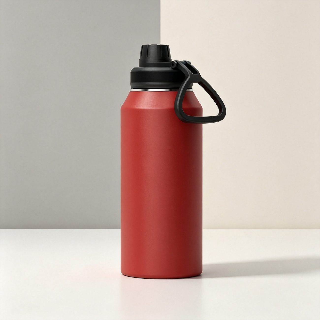 Red wide mouth bottle