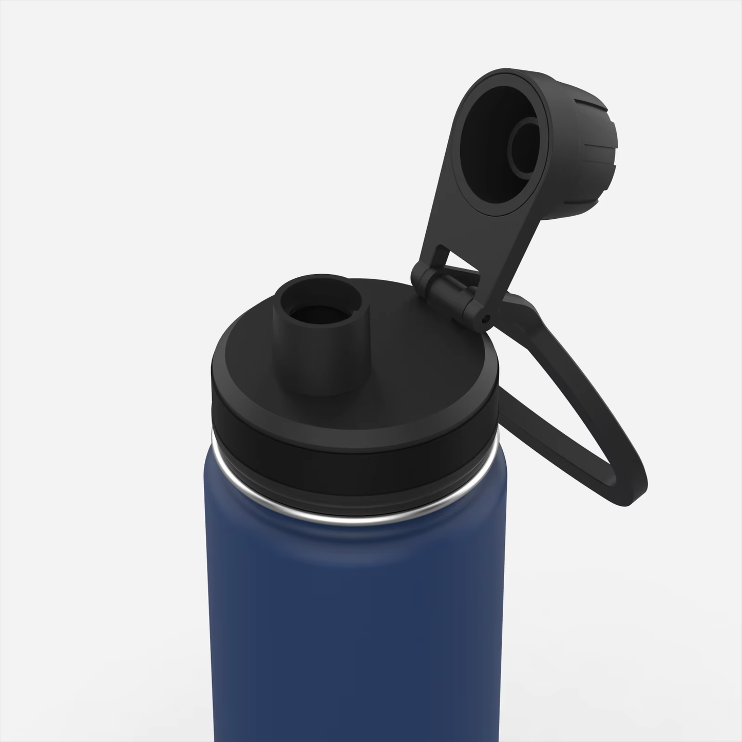 Cascade 32 oz Navy Slim-Mouth Insulated Bottle with Carry Handle