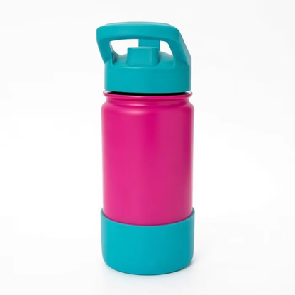 Sprout Rose-Blue-Green Color-Block Straw Bottle
