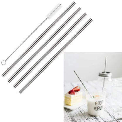 Cascade Straight Stainless Steel Drinking Straws