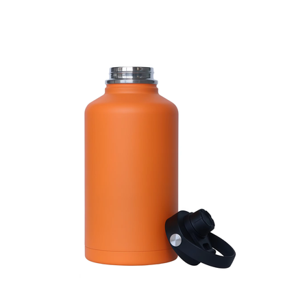 Cascade 64 oz Orange Insulated Growler with Spout Lid
