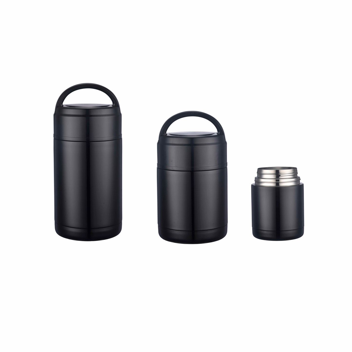 Noon 1000 ml Black Insulated Food Jar