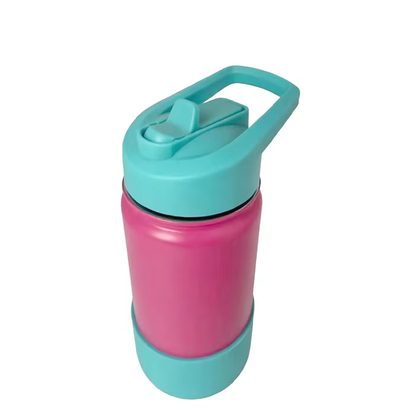 Sprout Rose-Blue-Green Color-Block Straw Bottle
