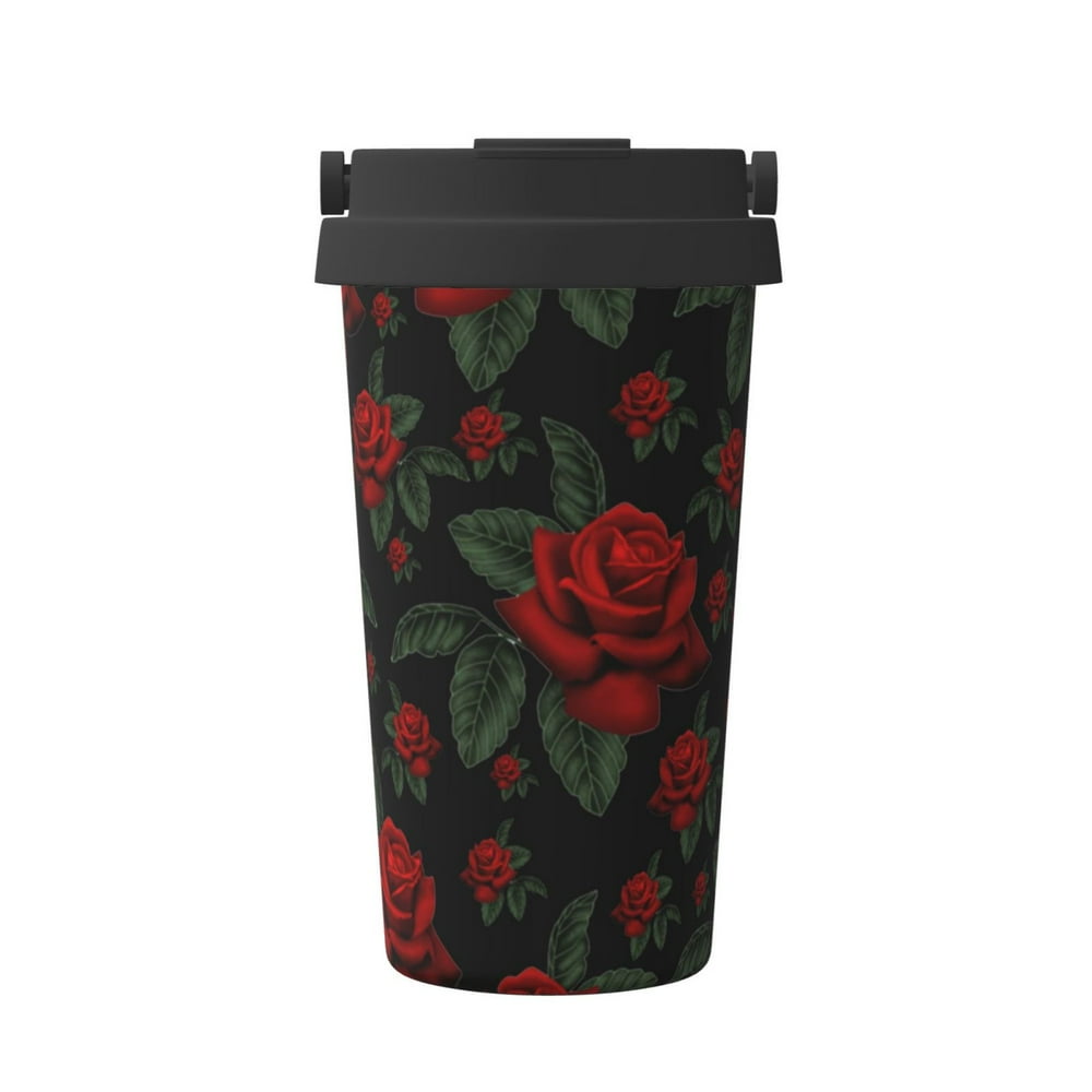 Frosted Rose Insulated Iced Coffee Cup with Slider Lid 24oz product photo