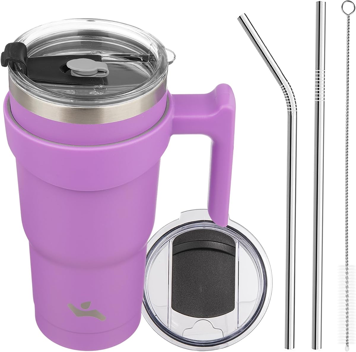 Handled Insulated Straw Tumbler product photo