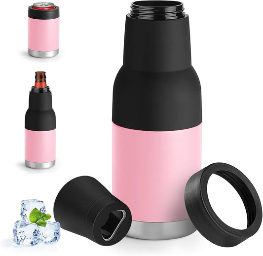Charcoal Insulated 3-in-1 Can Cooler with Bottle Adapter 12oz product photo