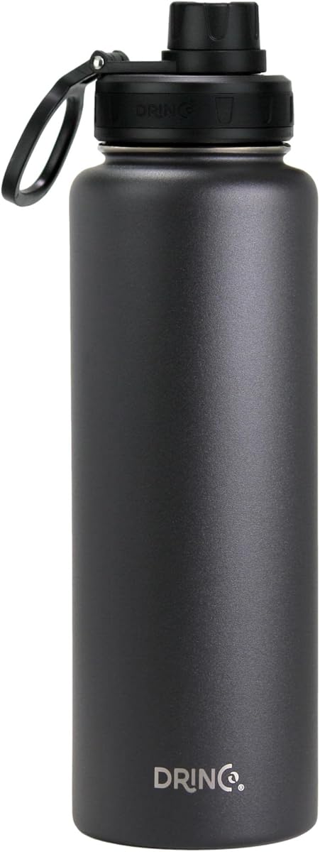 Charcoal Insulated Vacuum Bottle Wide Body 50oz product photo