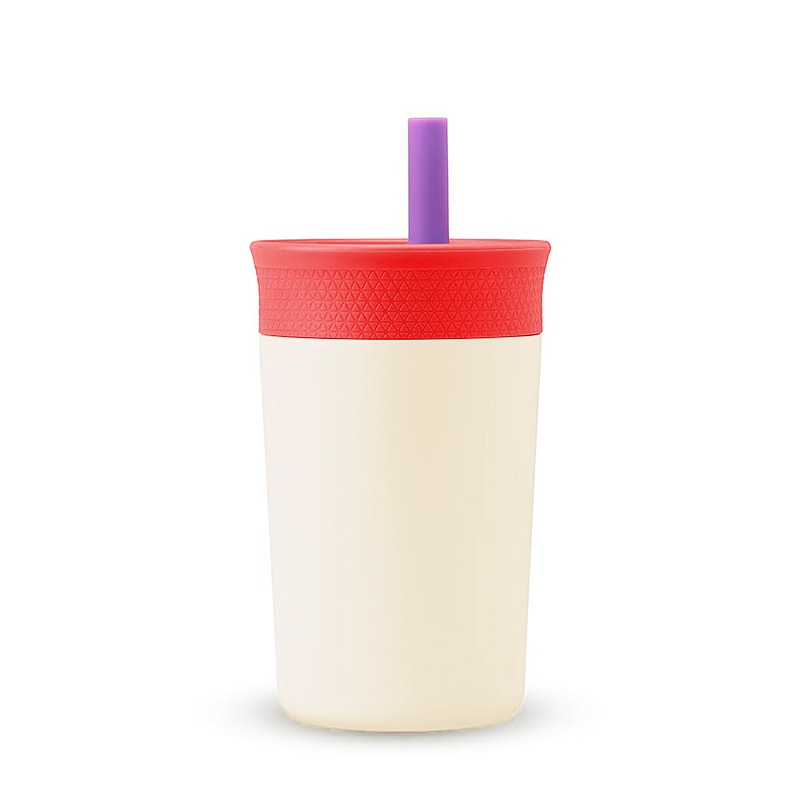 Cream White straw bottle